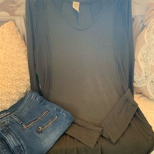 We the free waffle print tunic